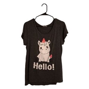 Unicorn Graphic T-Shirt - Heather Gray